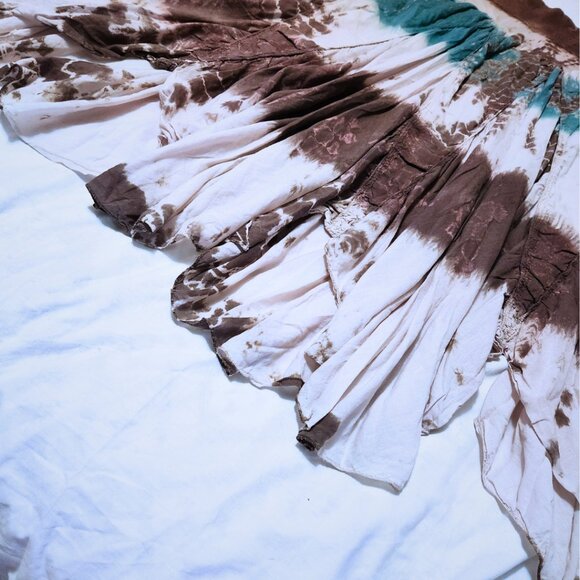 Baba Indian Handcrafted Tie-Dye Maxi Skirt | Tulip Hem & Boho Style | Size M - Picture 10 of 13